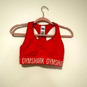 Gymshark orange cotton blend sports bra athletic size small